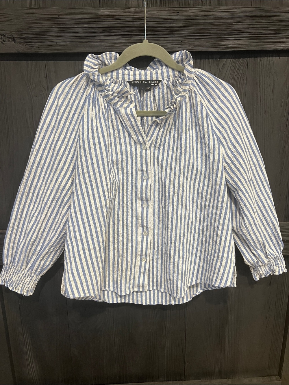 Veronica Beard Calisto Striped Shirt, L
